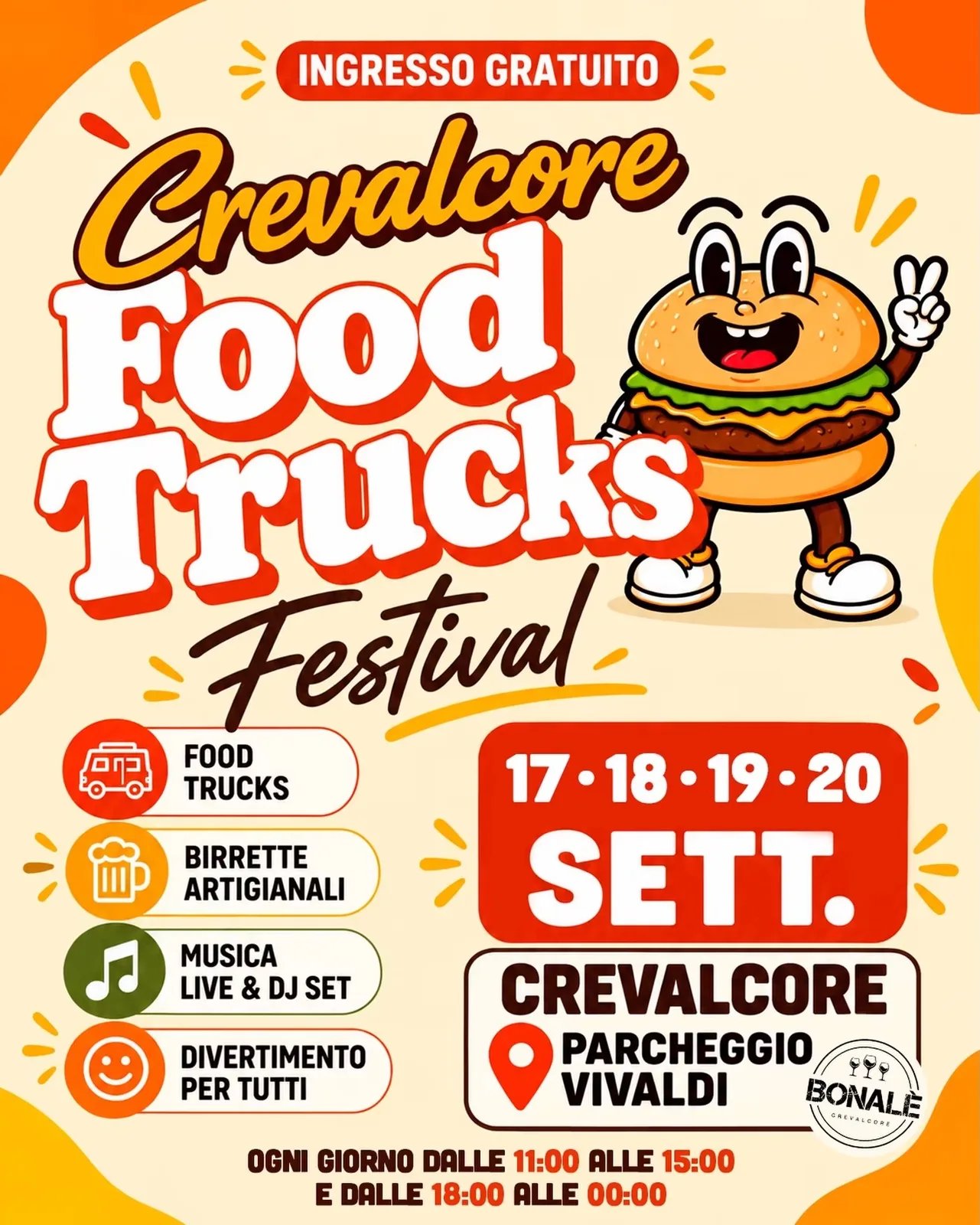 Locandina Crevalcore Food Trucks Festival 2026 a Crevalcore (Bologna)