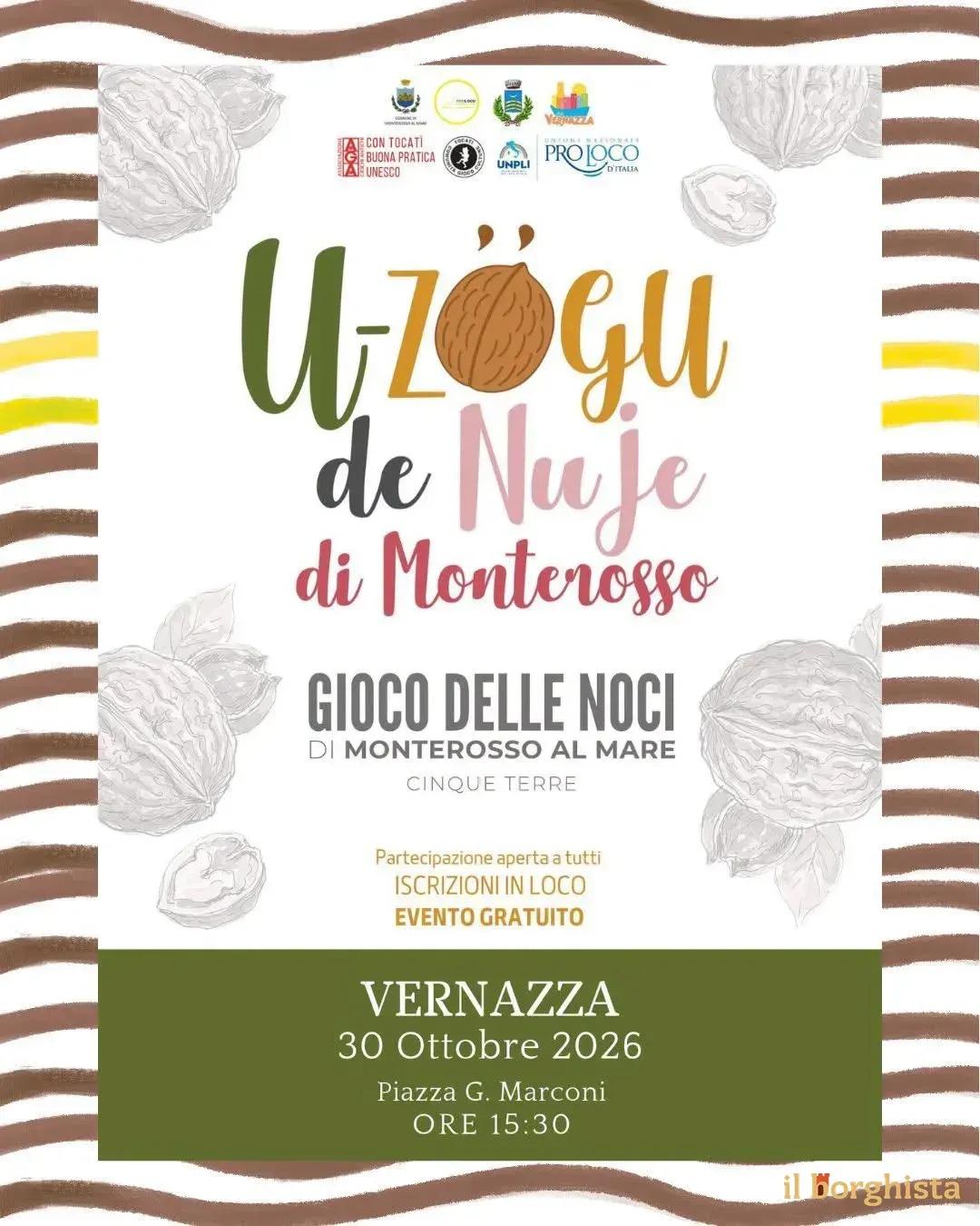 Locandina U-Zògu de Nuje di Monterosso 2026 a Vernazza (La Spezia)