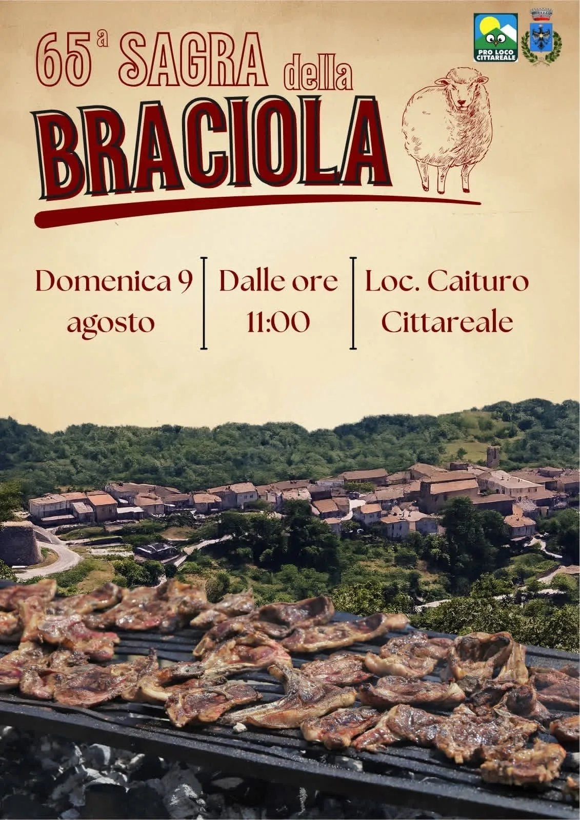 Locandina Sagra della Braciola a Cittareale (Rieti)