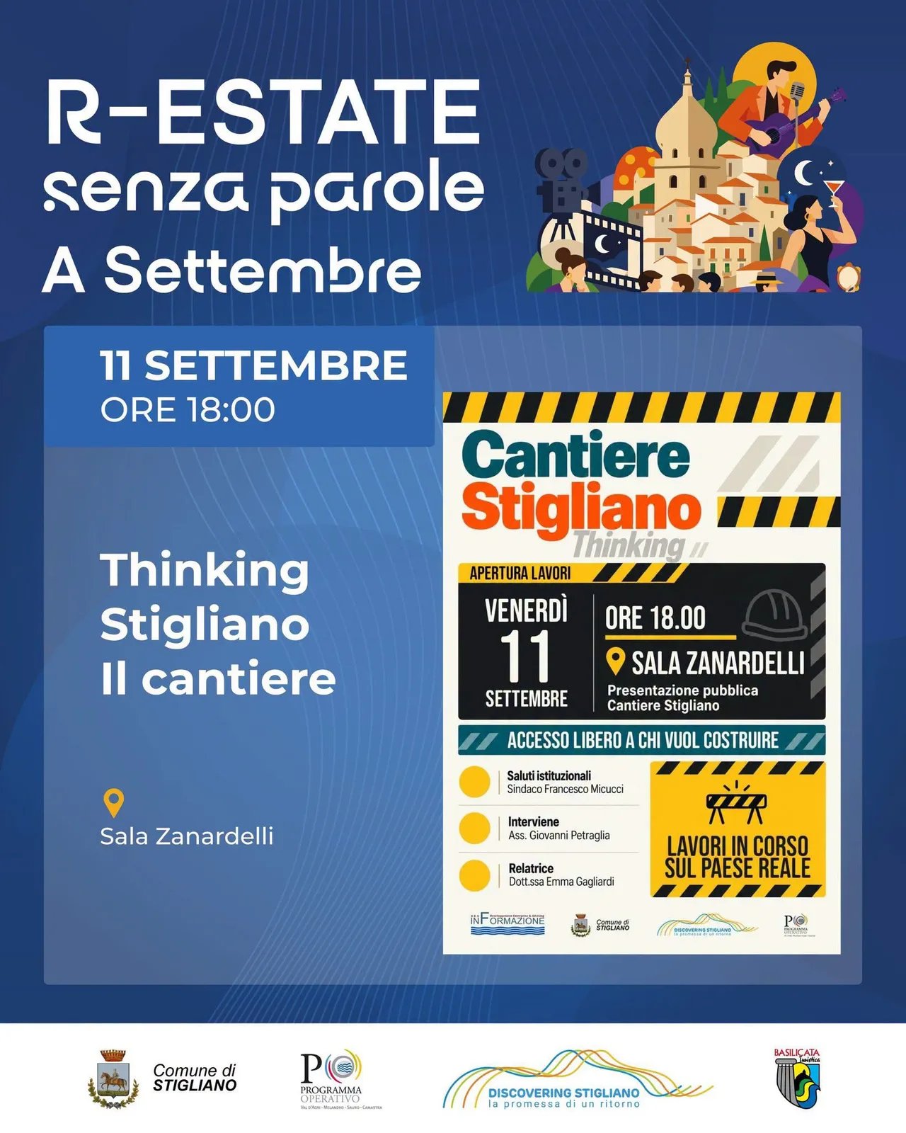 Locandina R-ESTATE senza parole 2026 a Stigliano (Matera)
