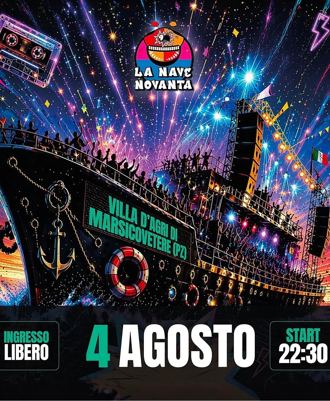 Locandina La Nave Novanta 2026 a Marsicovetere (Potenza)