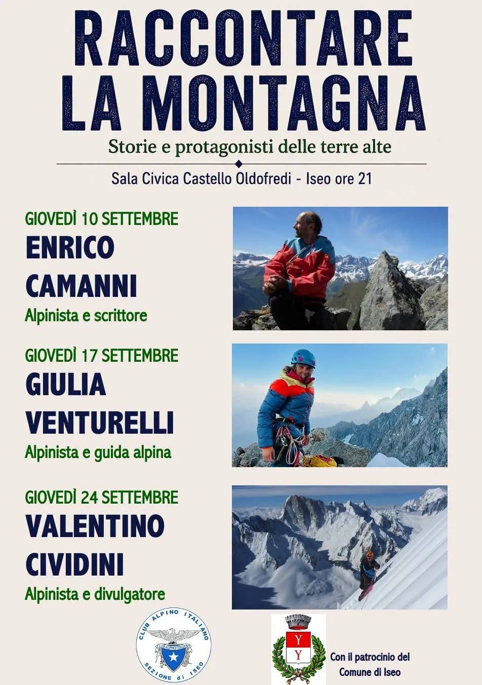 Locandina calendario eventi settembre 2026 a Iseo (Brescia)