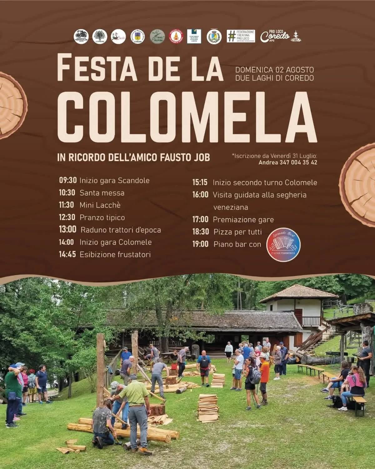 Locandina Festa de la Colomela 2026 a Predaia (Trento)
