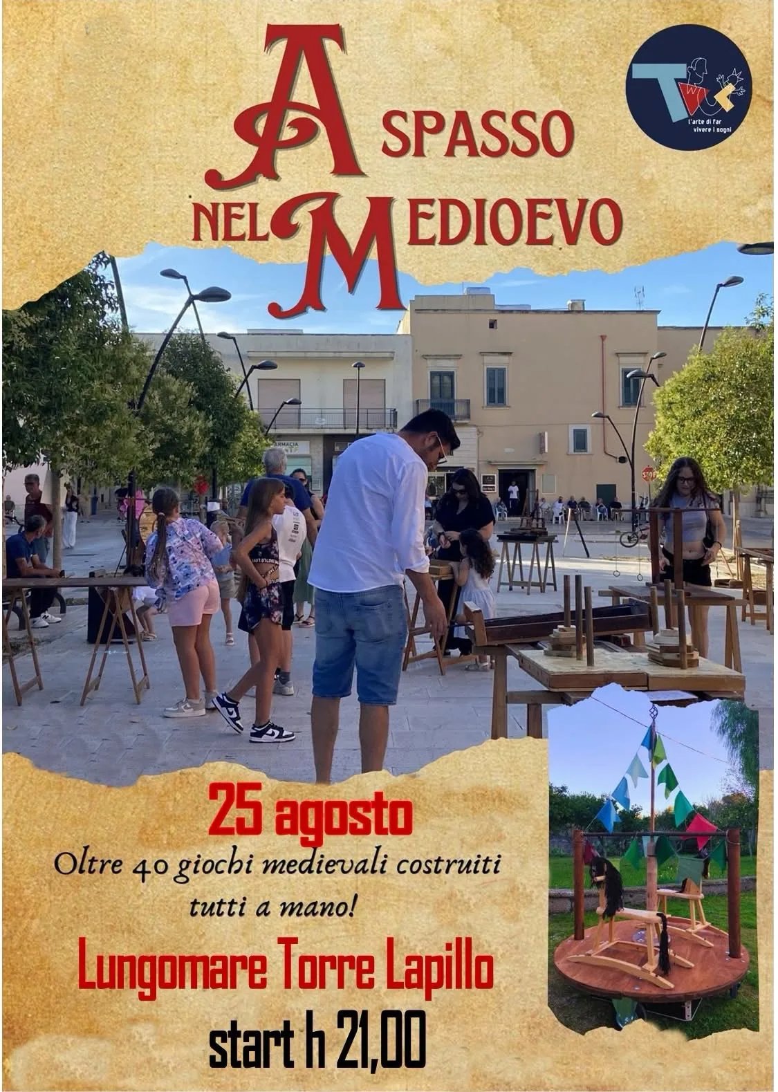 Locandina A spasso nel Medioevo 2026 a Porto Cesareo (Lecce)