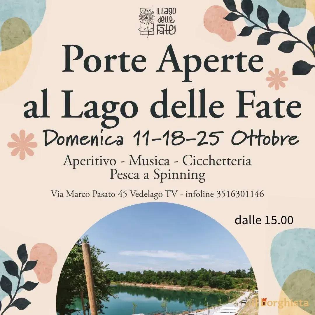 Locandina Porte Aperte al Lago delle Fate 2026 a Vedelago (Treviso)