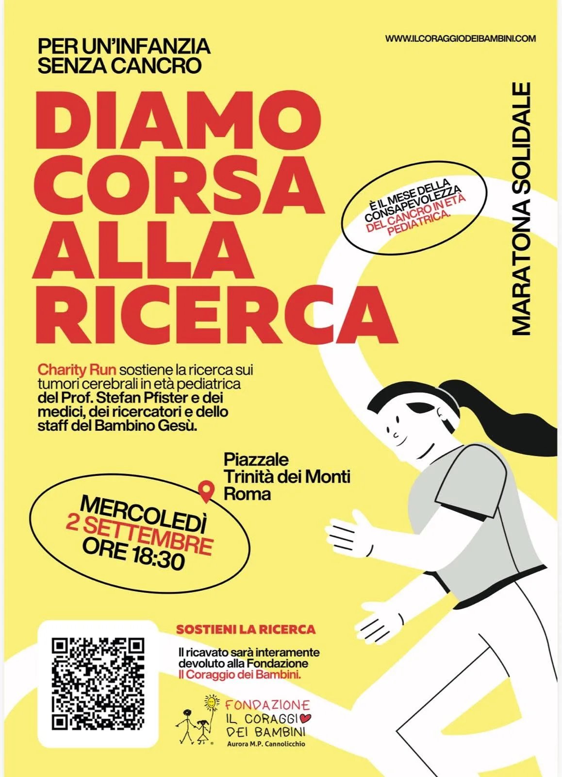 Locandina Maratona Solidale Diamo Corsa alla Ricerca 2026 a Roma (Roma)