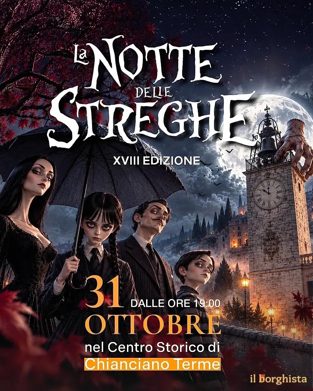 Locandina La Notte delle Streghe 2026 - 18ª Edizione a Chianciano Terme (Siena)