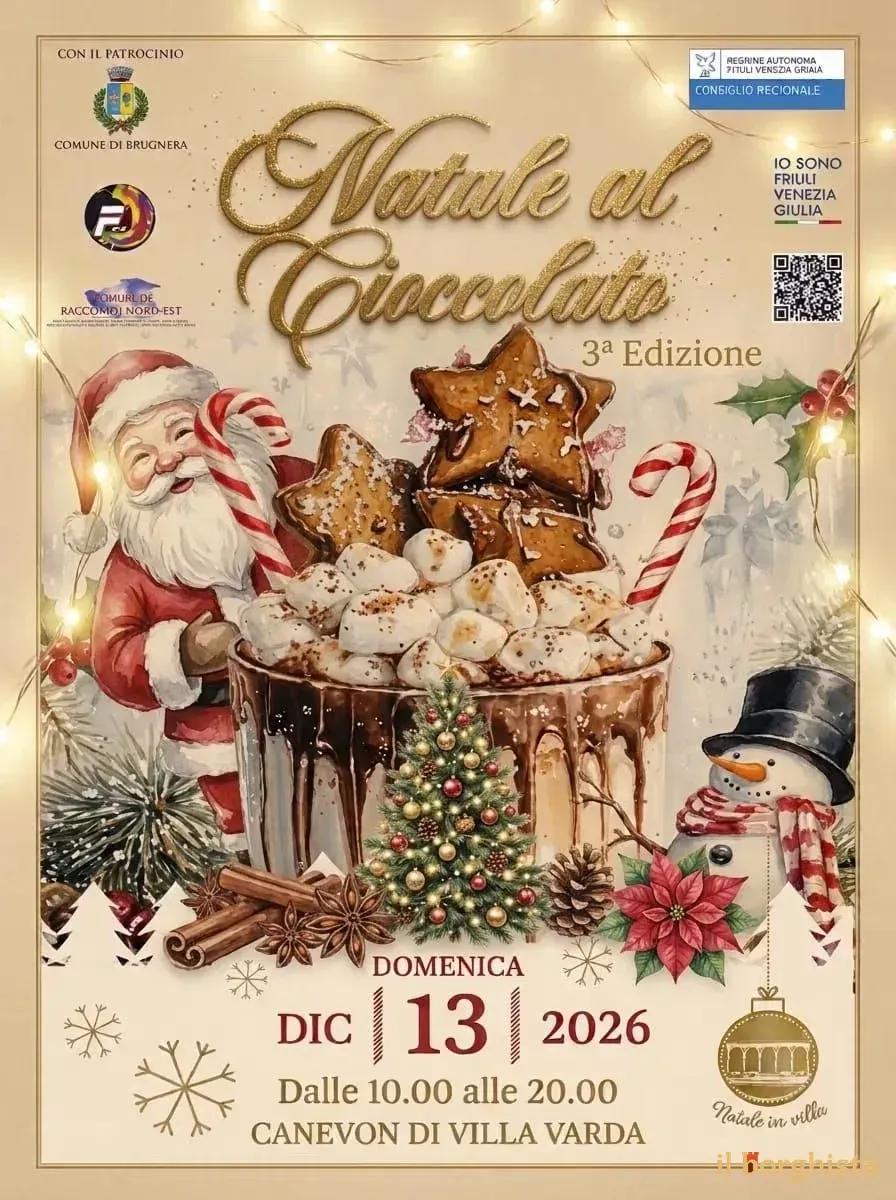 Locandina 3ª Edizione Natale al Cioccolato 2026 a Brugnera (Pordenone)