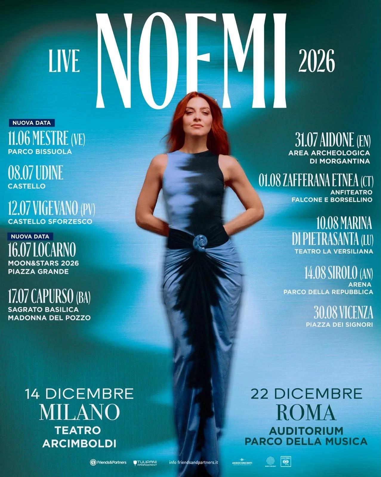 Locandina Live Noemi 2026 - Tour a Vigevano (Pavia)