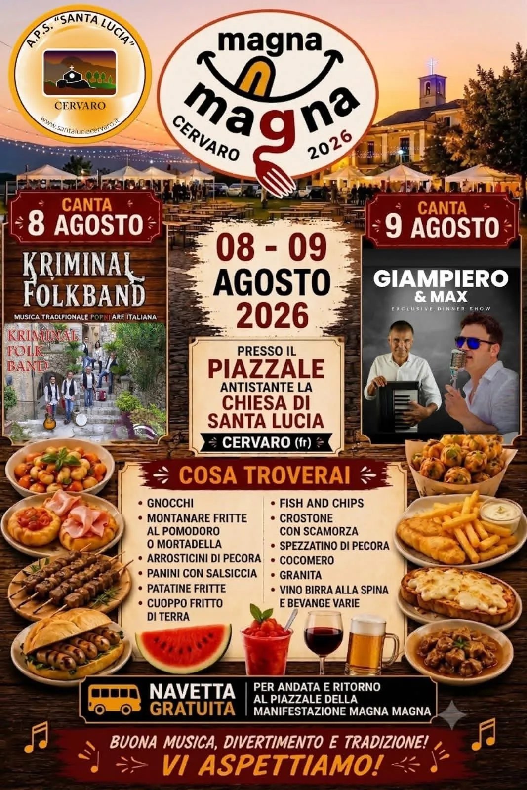 Locandina Magna Magna Cervaro 2026 a Cervaro (Frosinone)