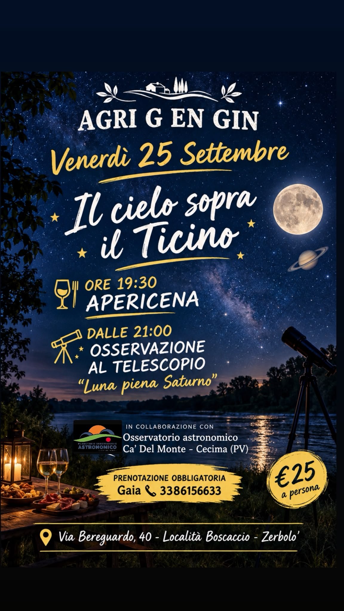 Locandina Il cielo sopra il Ticino a Zerbolò (Pavia)