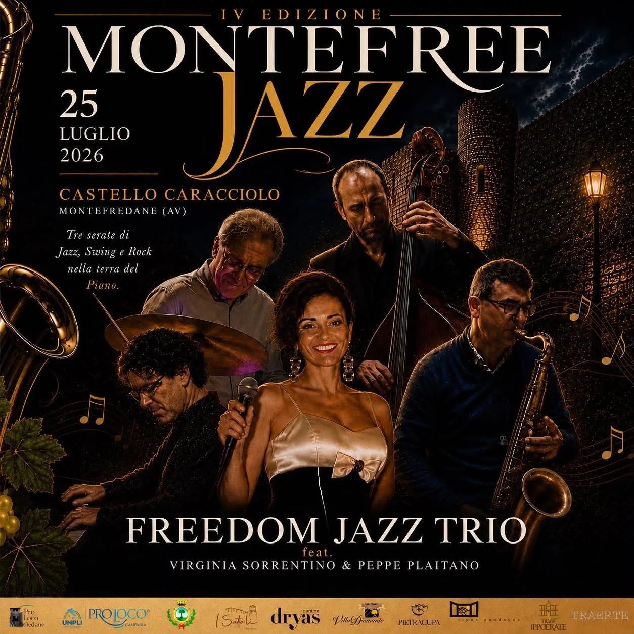 Locandina IV Edizione Montefree Jazz 2026 a Montefredane (Avellino)