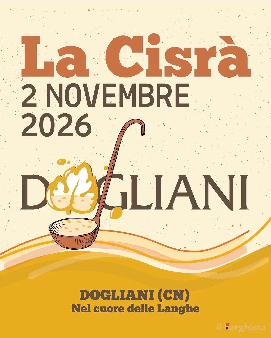 Locandina La Cisrà 2026 a Dogliani (Cuneo)