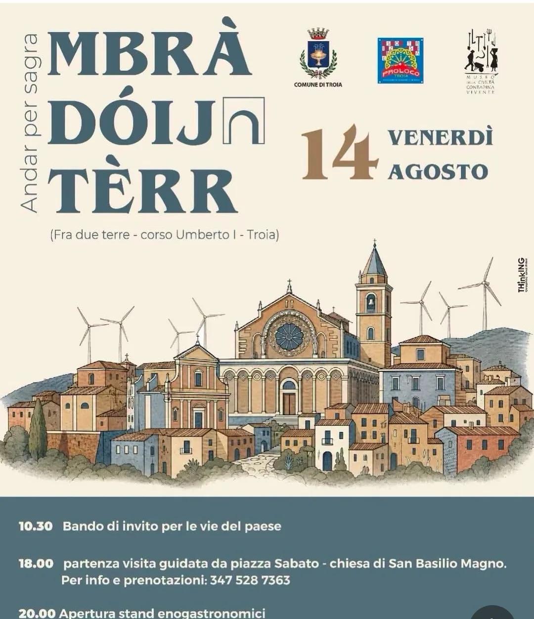 Locandina Mbrà Dóijn Tèrr 2026 a Troia (Foggia)