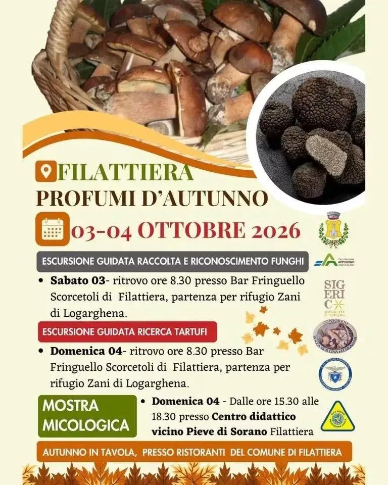 Locandina Profumi d’Autunno 2026 a Filattiera (Massa-Carrara)