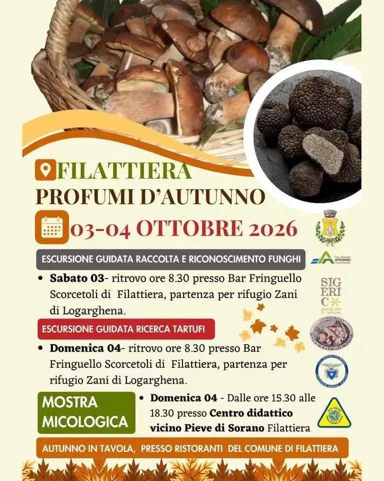 Locandina Profumi d’Autunno 2026 a Filattiera (Massa-Carrara)