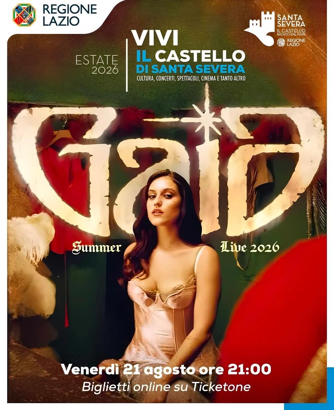 Locandina Vivi il Castello di Santa Severa - Said Summer Live 2026 a Santa Marinella (Roma)