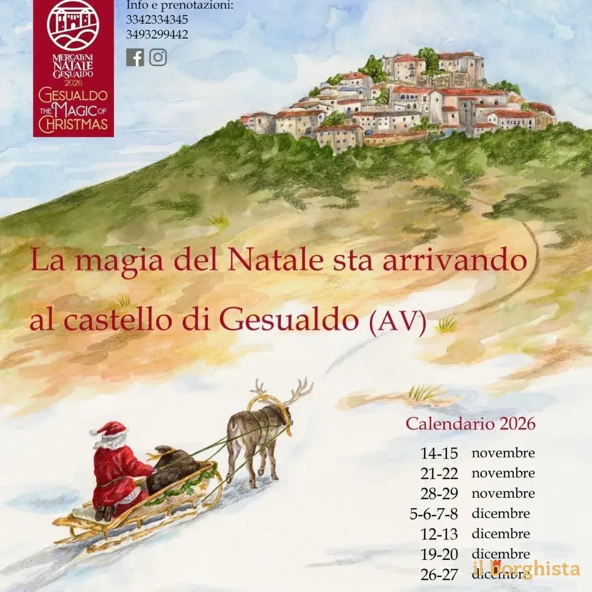 Locandina calendario eventi novembre-dicembre 2026 a Gesualdo (Avellino)