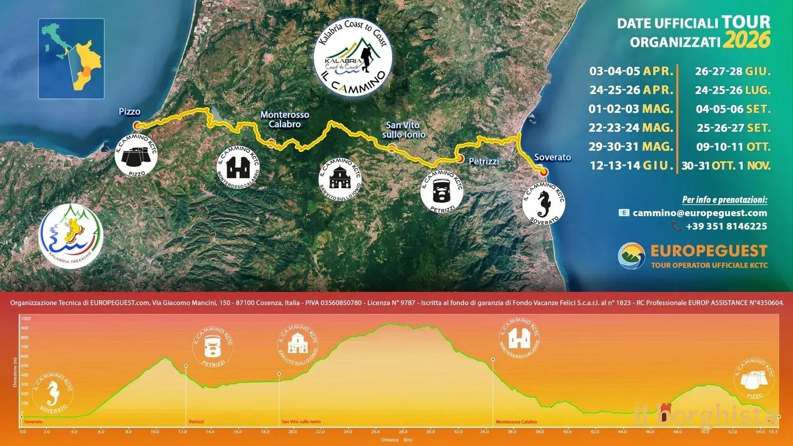 Locandina Kalabria Coast to Coast Il Cammino 2026 a Pizzo (Catanzaro)