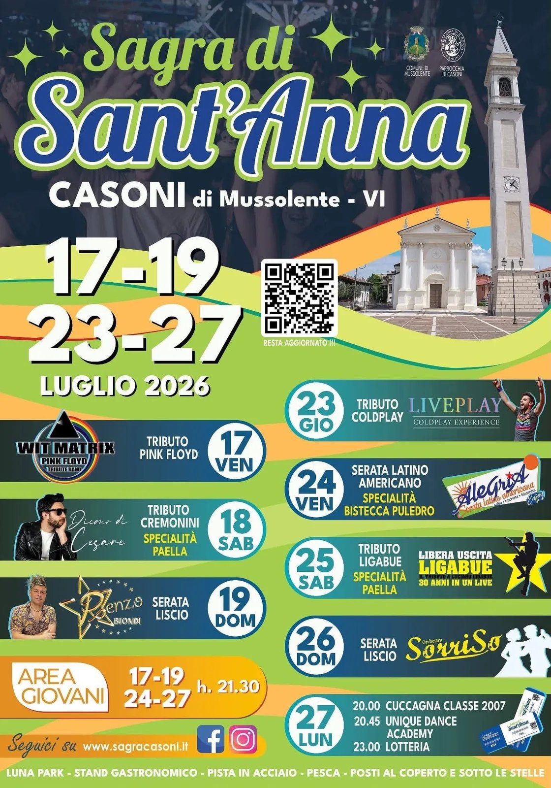 Locandina Sagra di Sant'Anna 2026 a Mussolente (Vicenza)