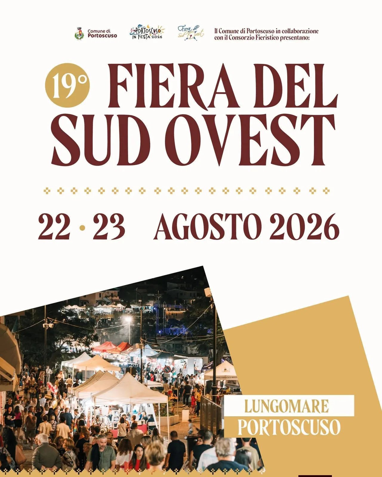 Locandina 19ª Fiera del Sud Ovest 2026 a Portoscuso (Sud Sardegna)