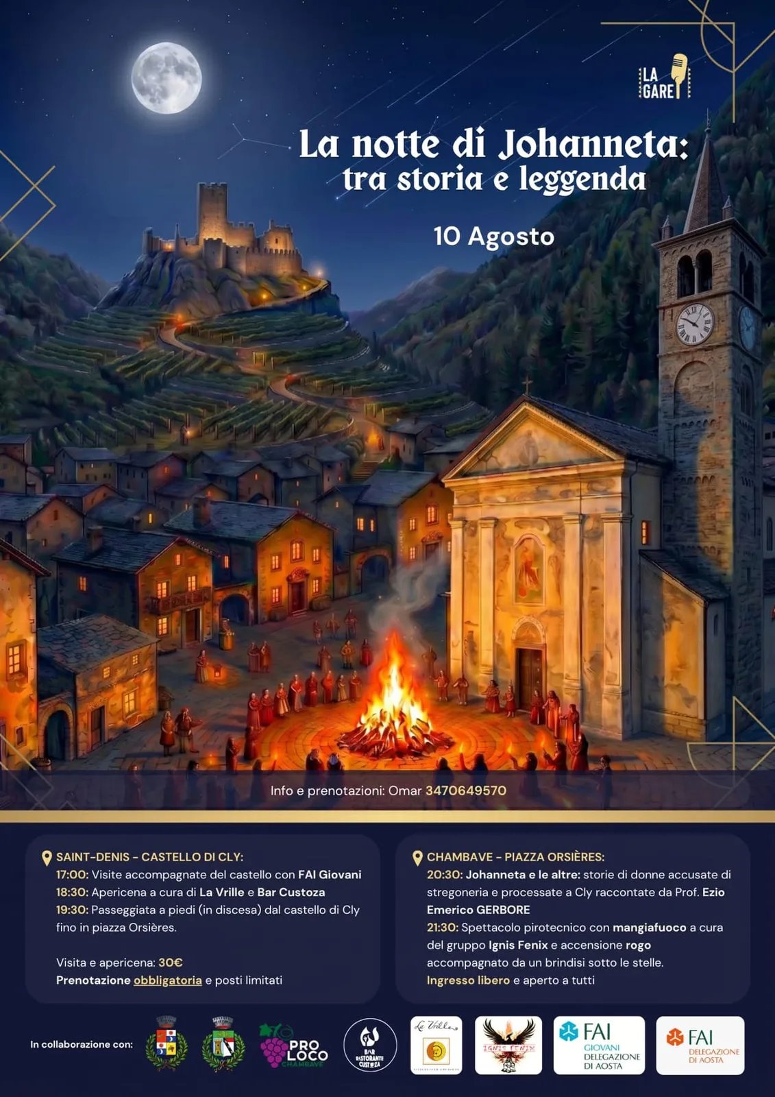 Locandina La notte di Johanneta: tra storia e leggenda 2026 a Saint-Denis (Valle d'aosta/vallée d'aoste)