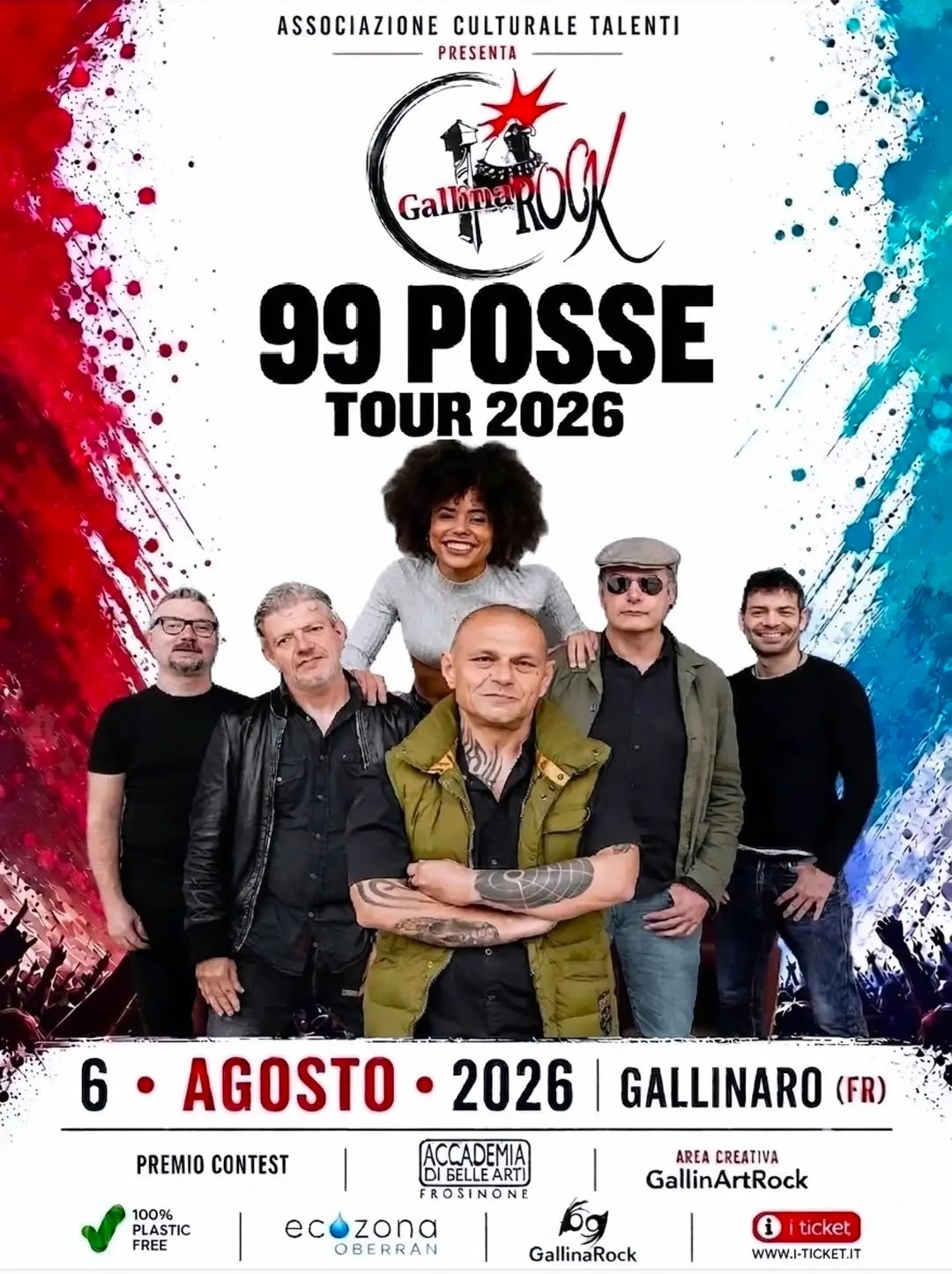 Locandina 99 Posse Tour 2026 a Gallinaro a Gallinaro (Frosinone)