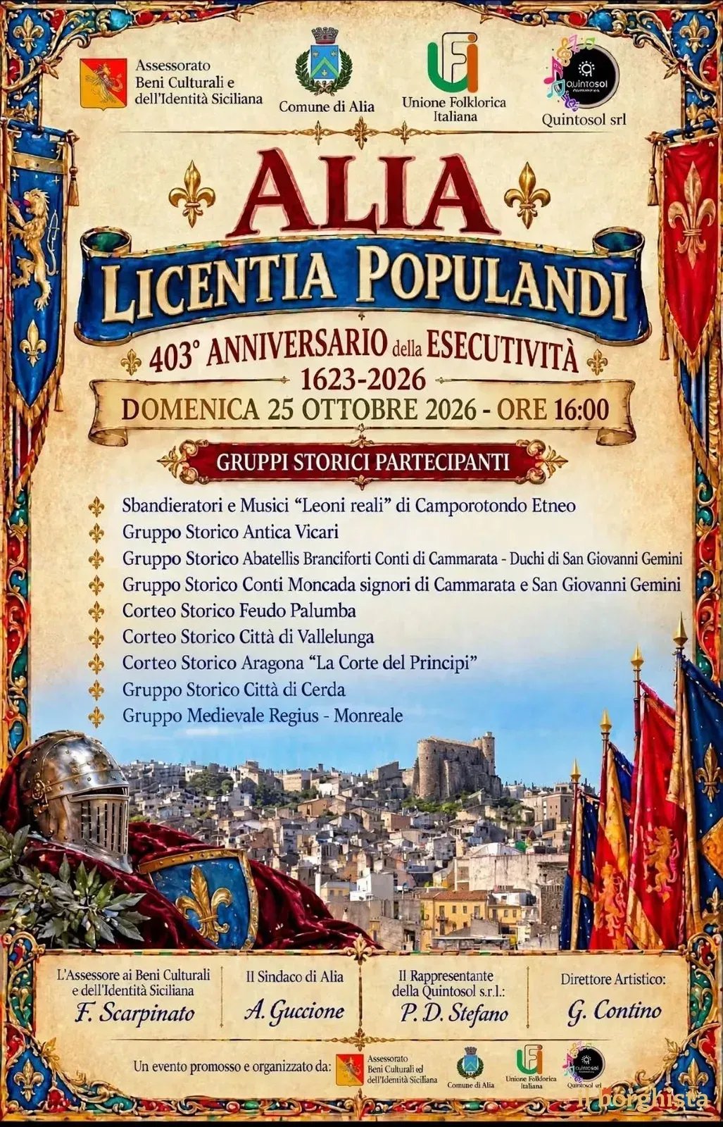 403° Anniversario della Esecutività 2026
