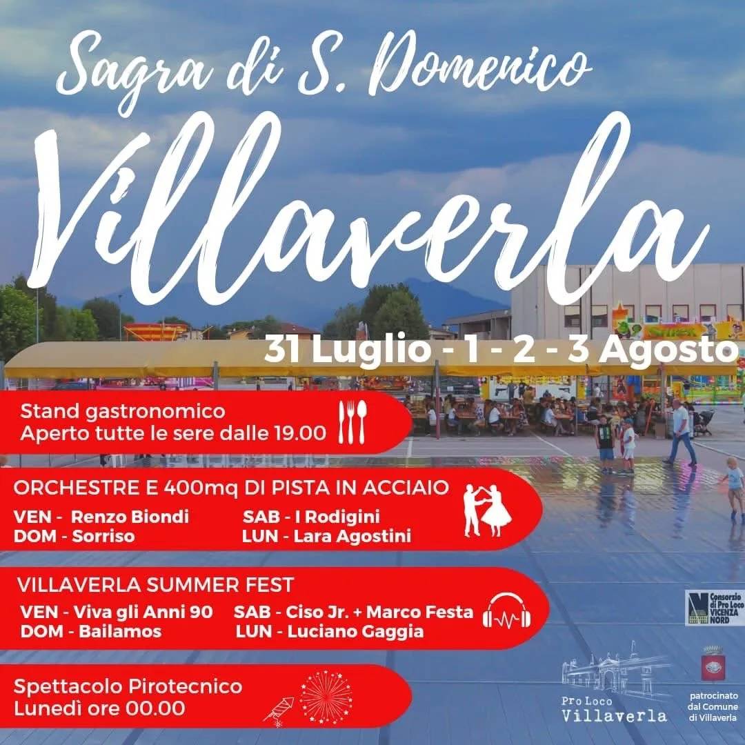 Locandina Sagra di S. Domenico 2026 a Villaverla (Vicenza)