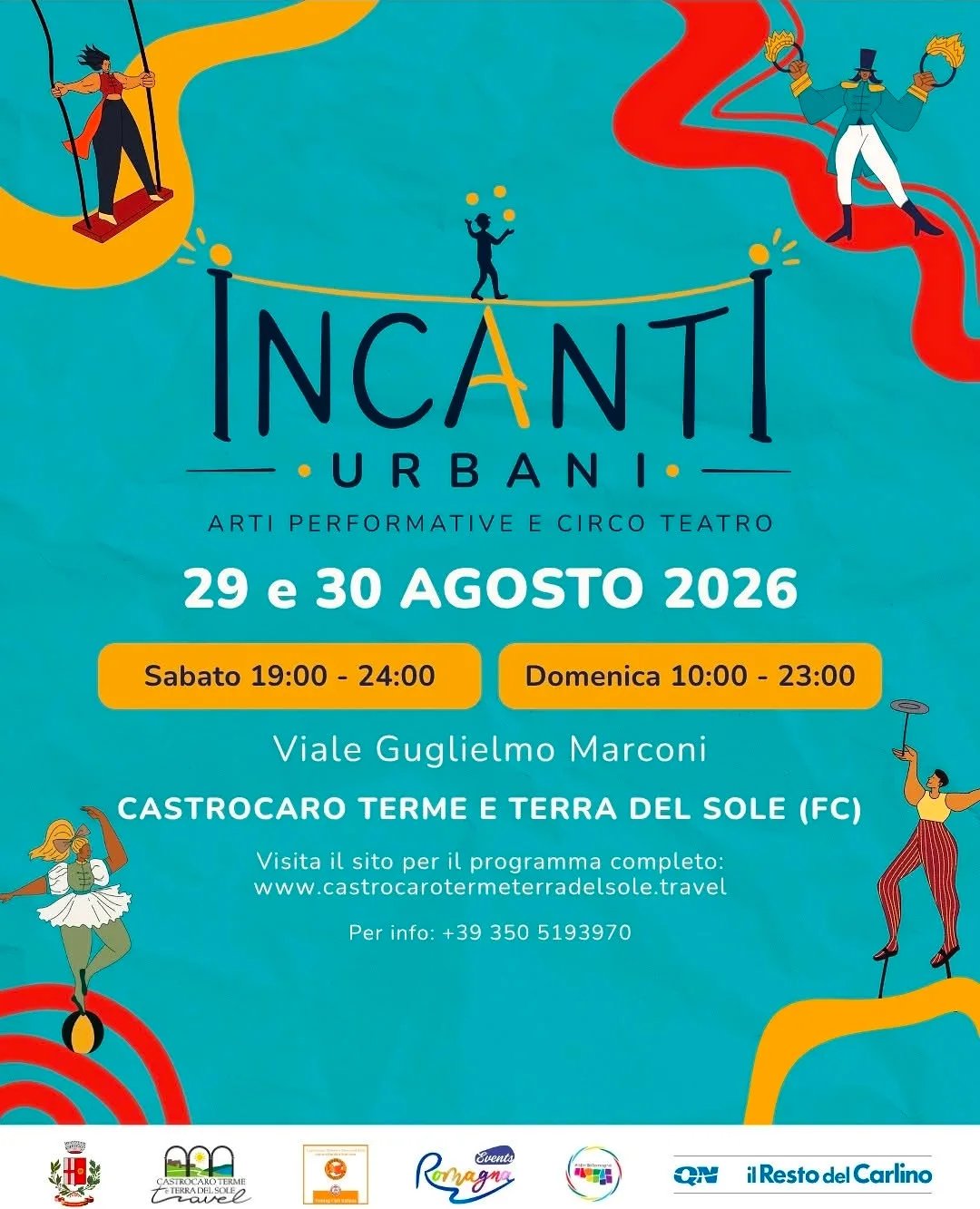 Locandina Incanti Urbani 2026 a Castrocaro Terme e Terra del Sole (Forlì-Cesena)