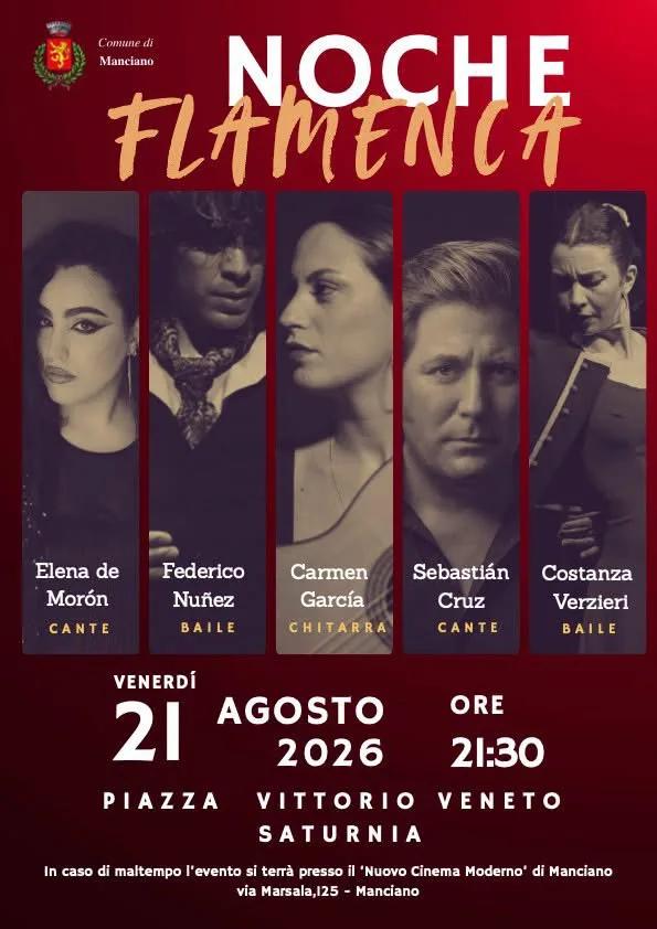 Locandina Noche Flamenca 2026 a Manciano (Grosseto)