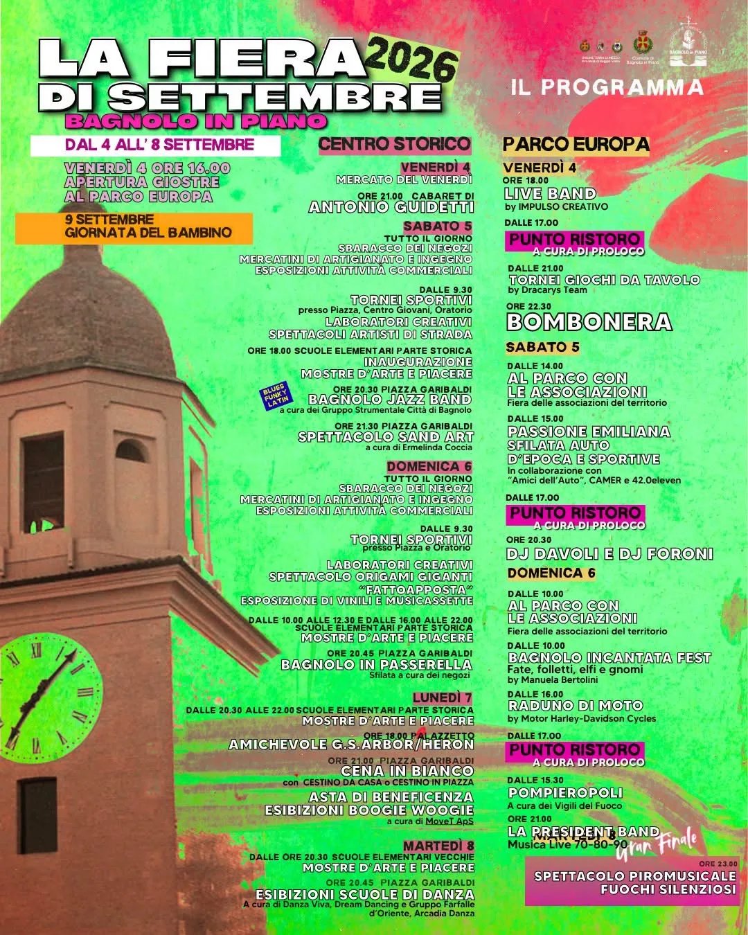 Locandina La Fiera di Settembre 2026 a Bagnolo in Piano (Reggio Emilia)