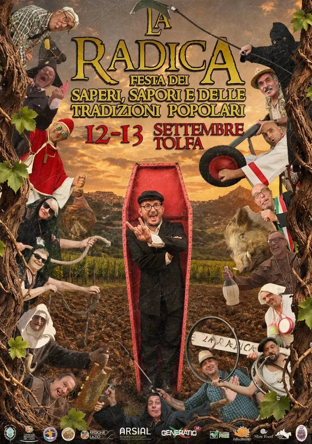 Locandina La Radica Festa dei Saperi, Sapori e delle Tradizioni Popolari 2026 a Tolfa (Roma)