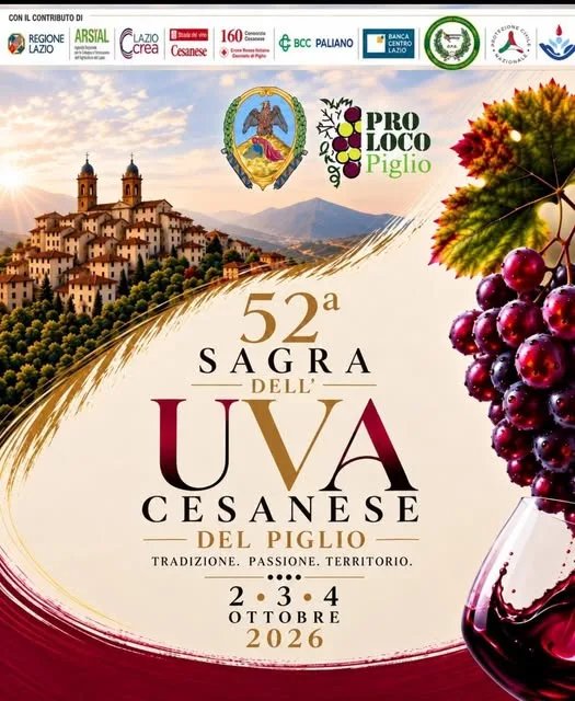 52ª Sagra dell'Uva Cesanese del Piglio 2026