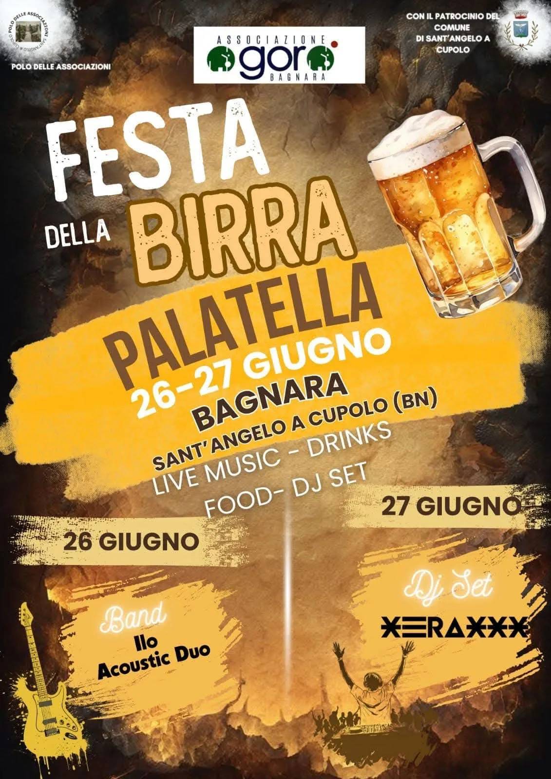 Locandina Festa della Birra Palatella 2026 a Sant'Angelo a Cupolo (Benevento)