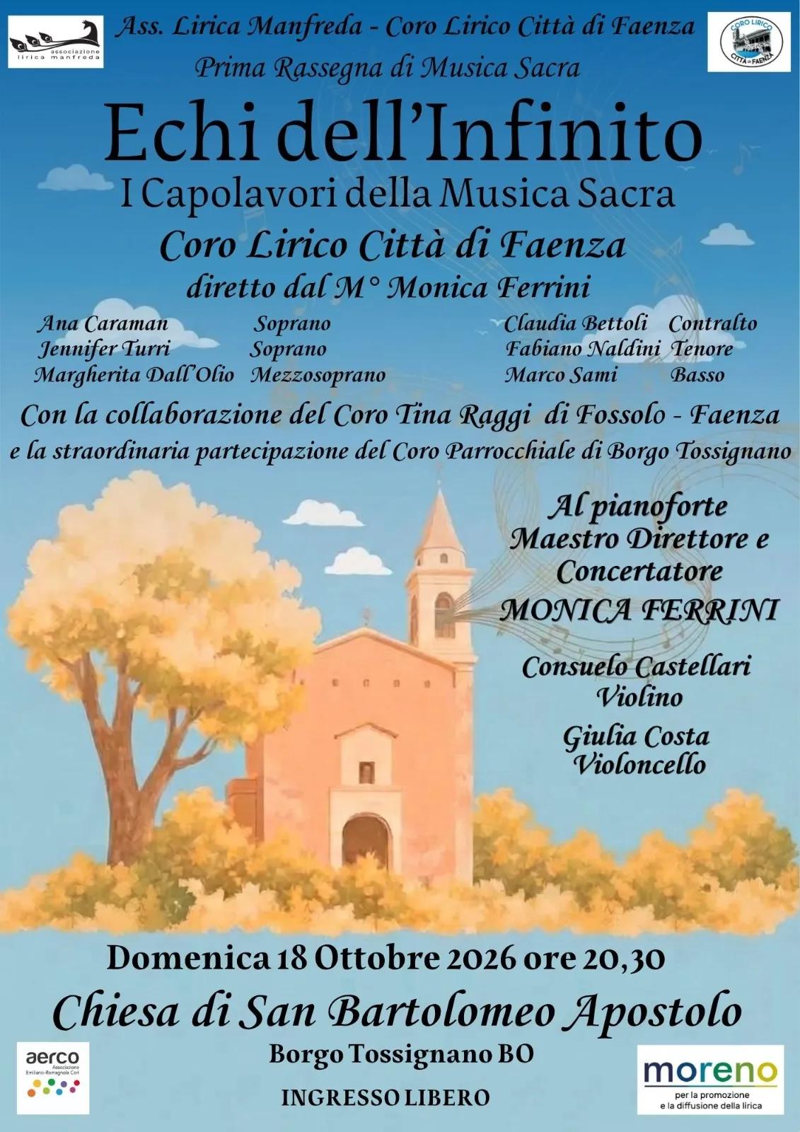Locandina Echi dell'Infinito a Borgo Tossignano (Bologna)