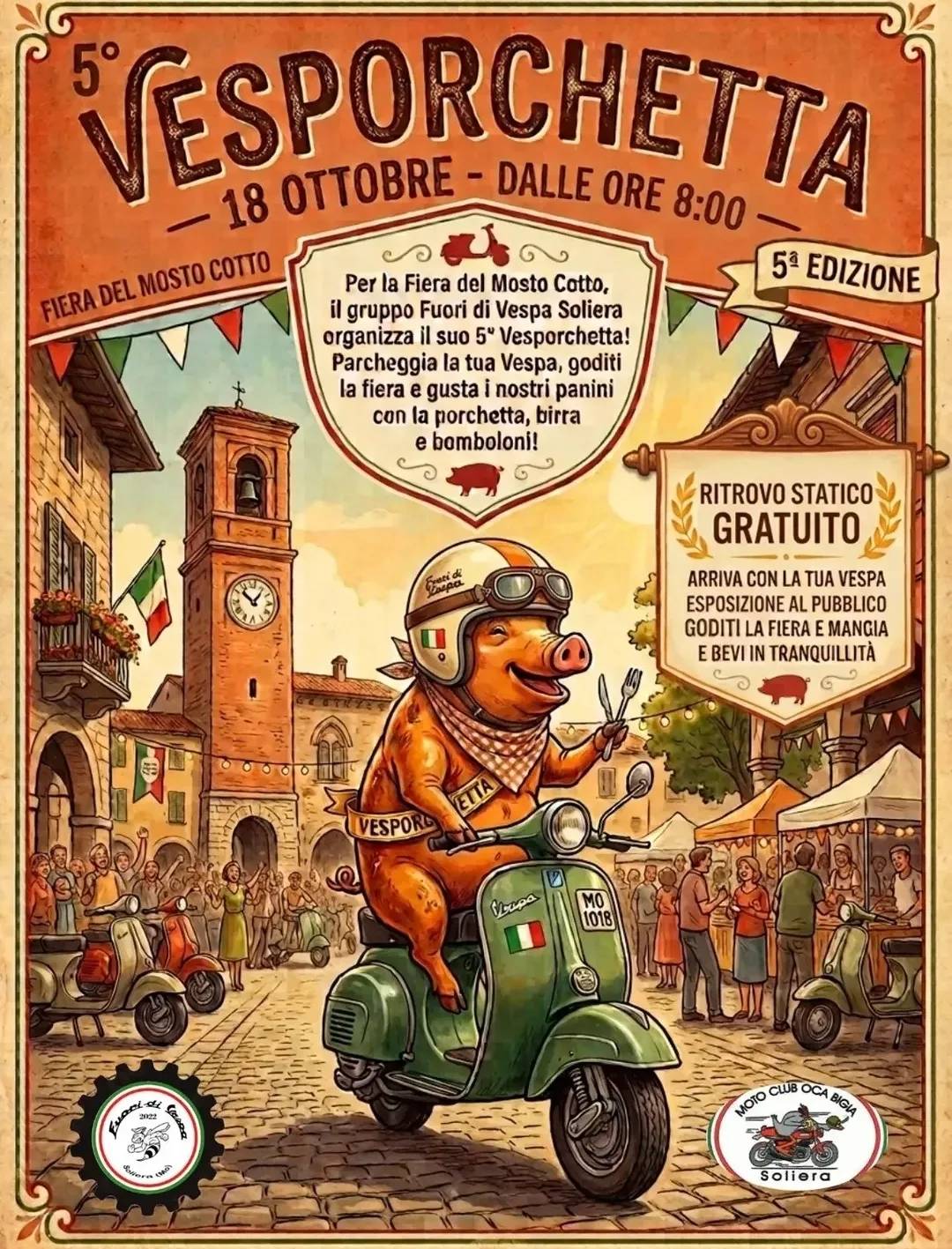 Locandina 5ª Vesporchetta 2026 a Soliera (Modena)