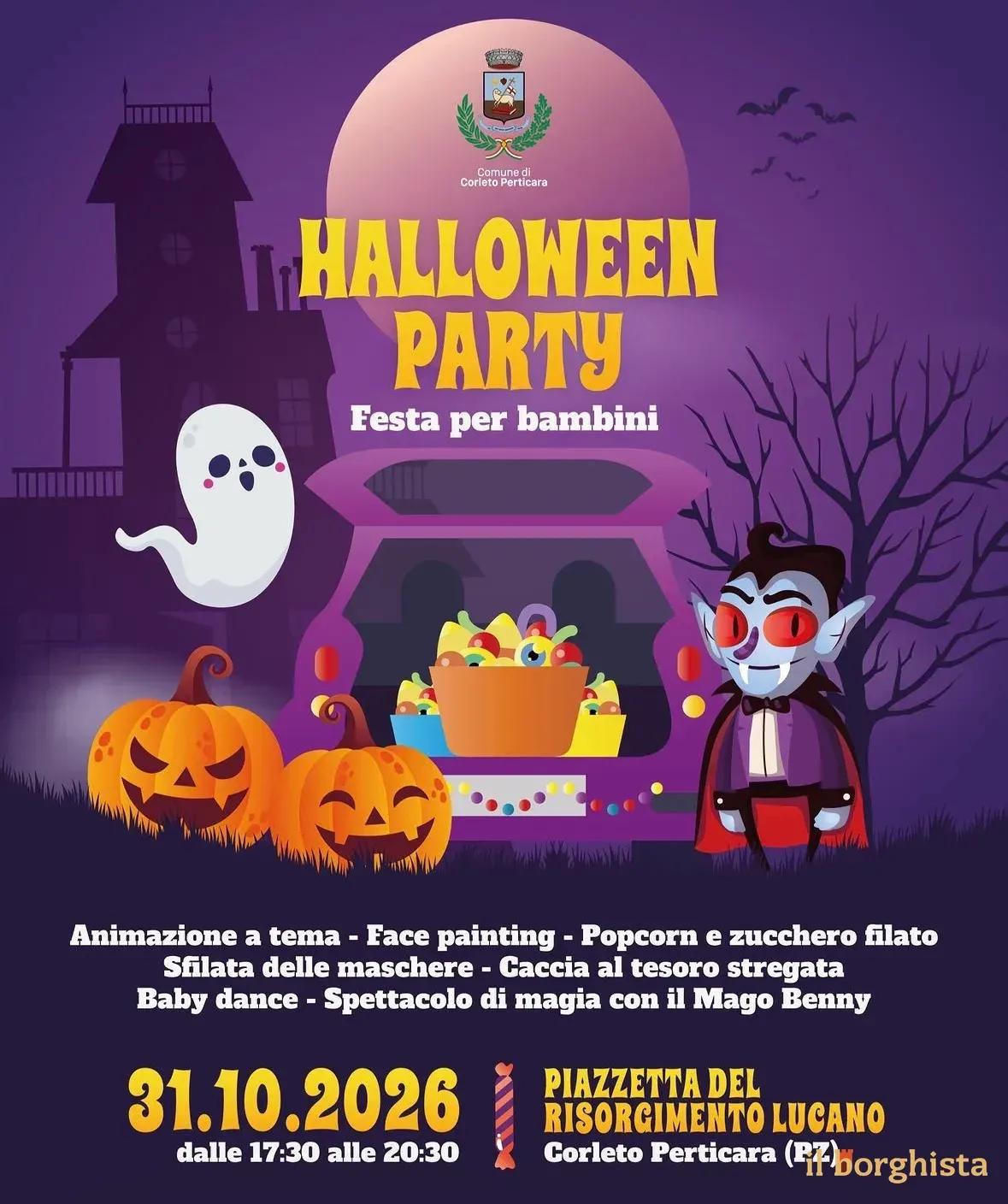 Locandina Halloween Party 2026 a Corleto Perticara a Corleto Perticara (Potenza)