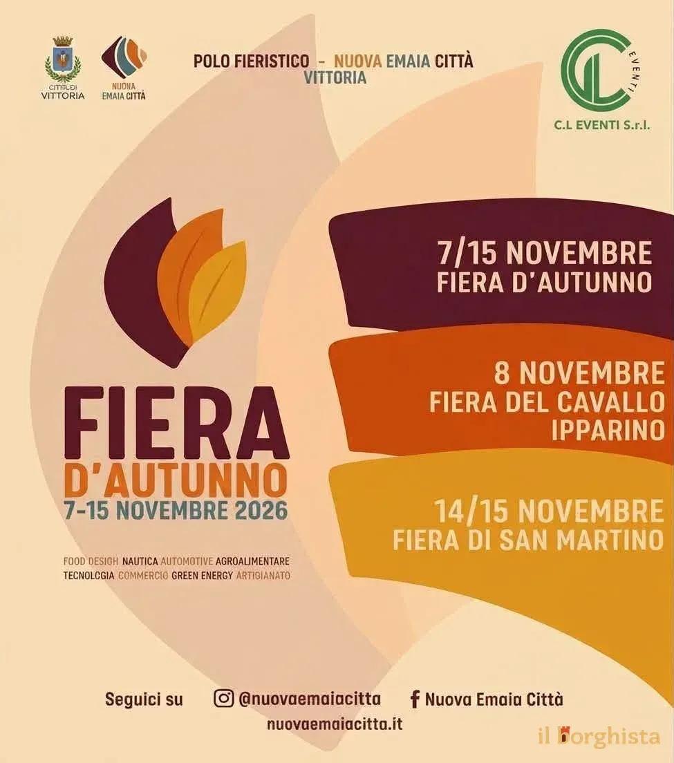 Locandina Fiera d'Autunno 2026 a Vittoria (Ragusa)