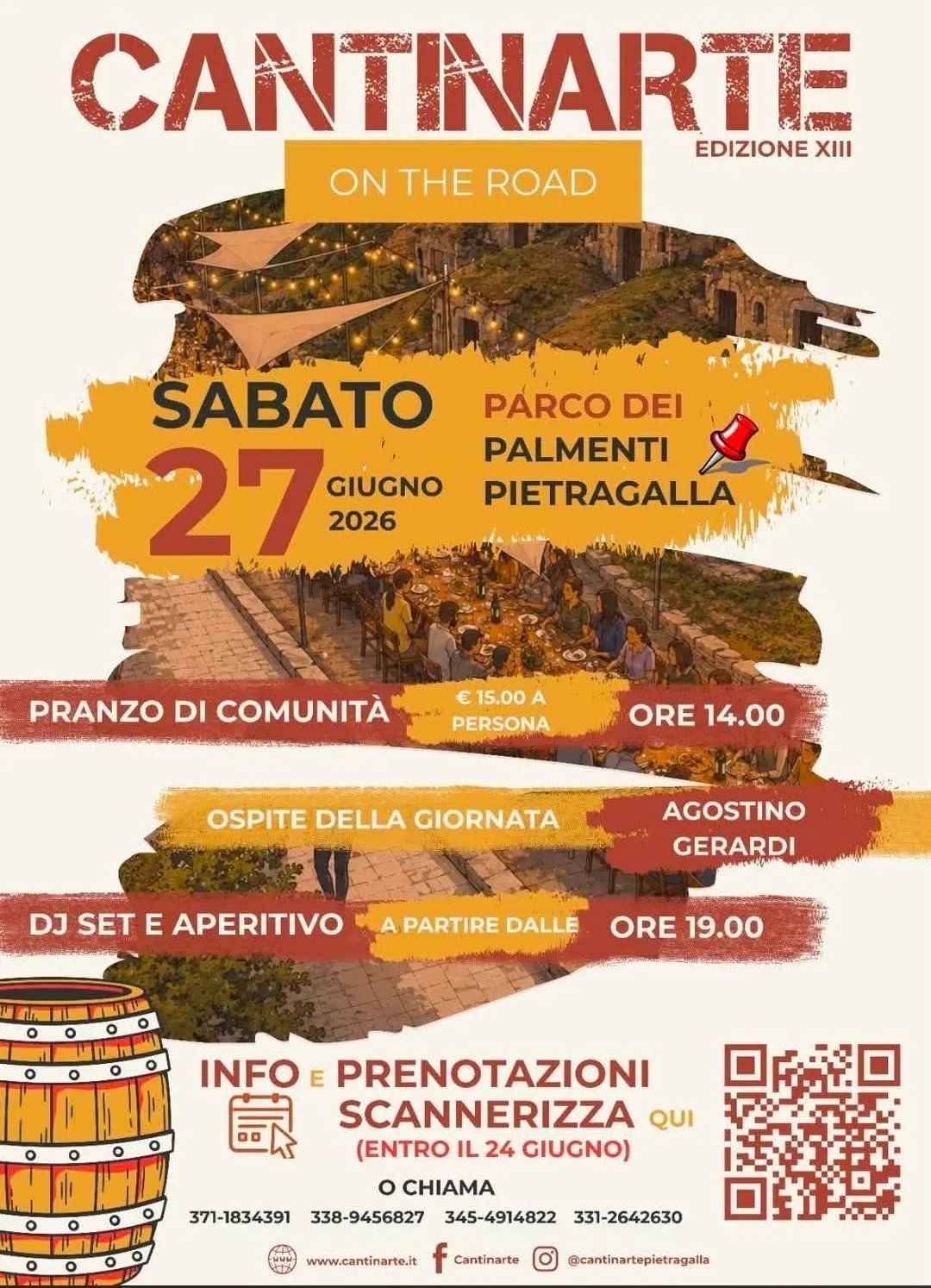 Locandina Cantinarte On The Road 2026 a Pietragalla (Potenza)