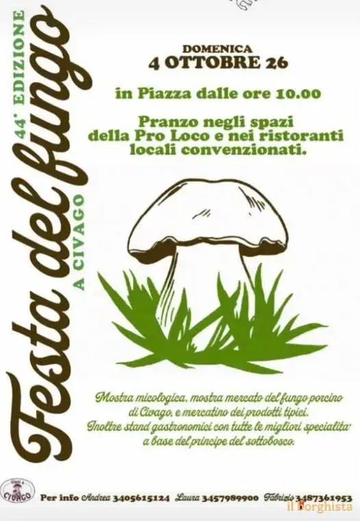 Locandina 44ª Festa del fungo 2026 a Pavullo nel Frignano (Modena)