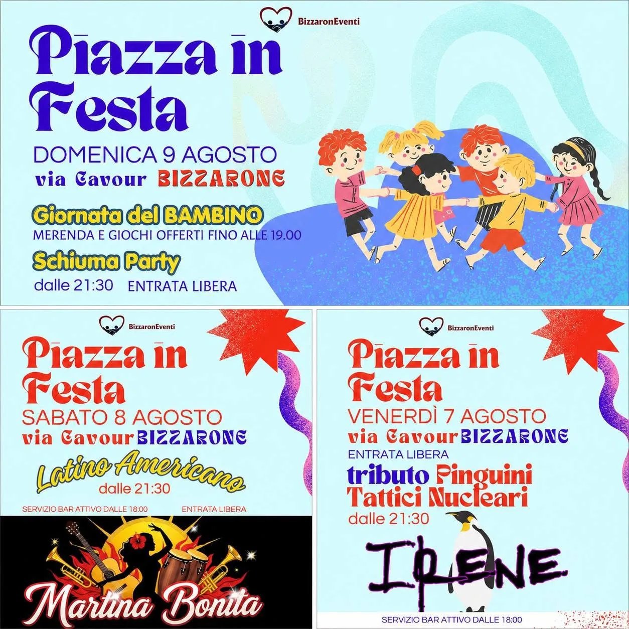 Locandina Piazza in Festa: Giornata del Bambino 2026 a Bizzarone (Como)