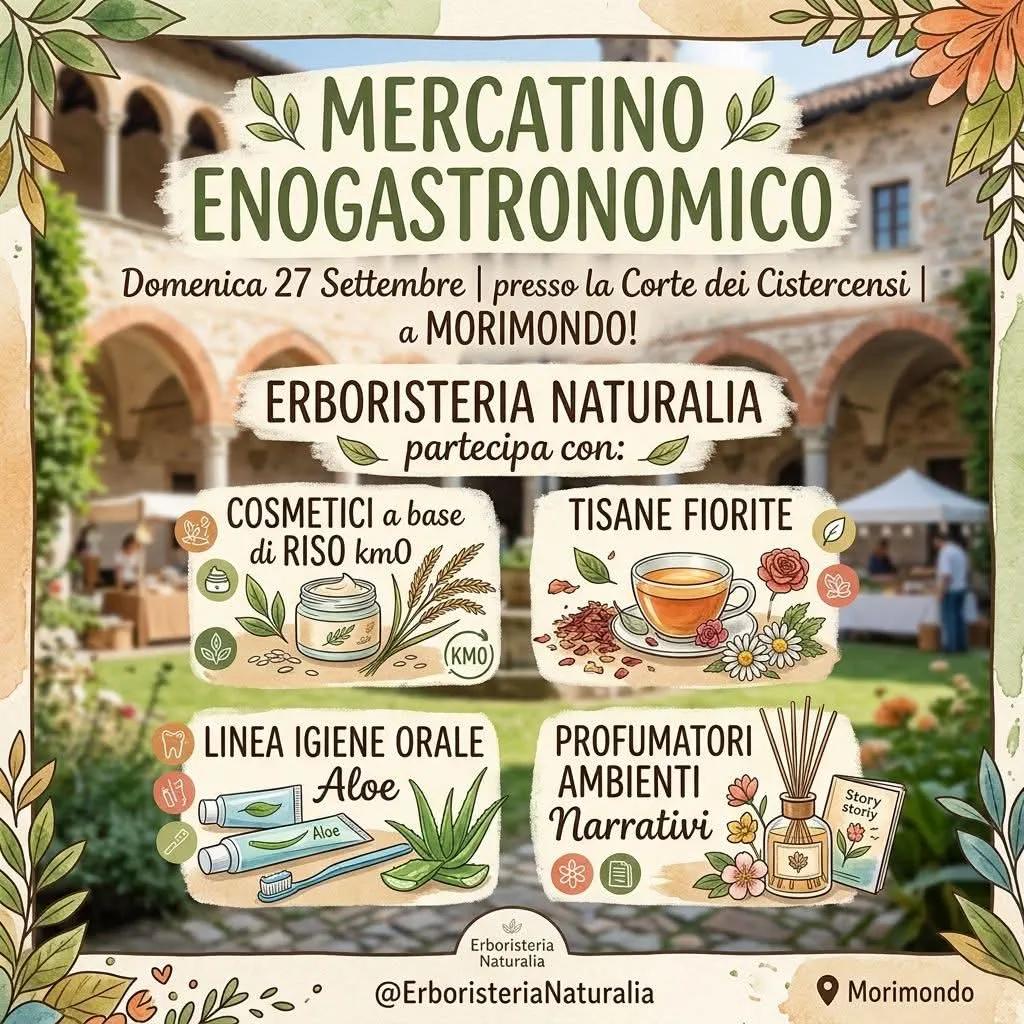 Locandina Mercatino Enogastronomico 2026 a Morimondo (Milano)
