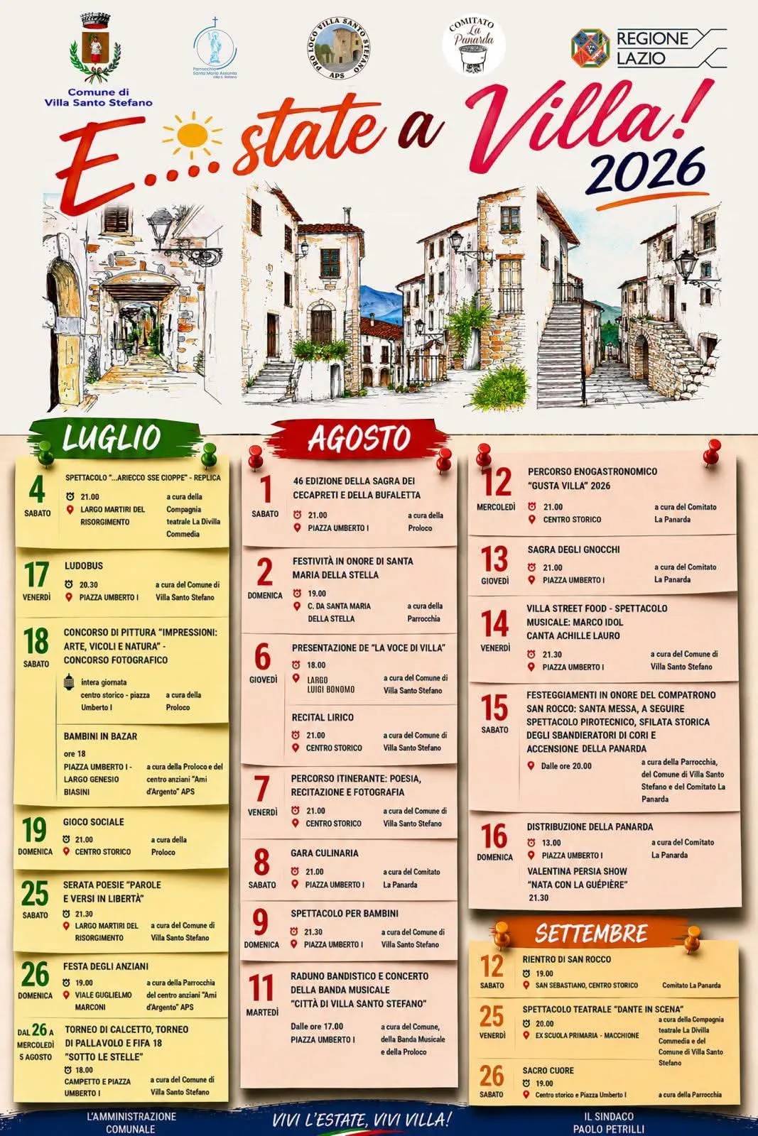 Locandina 46ª Sagra dei Cecapreti e della Bufaletta 2026 a Villa Santo Stefano (Frosinone)