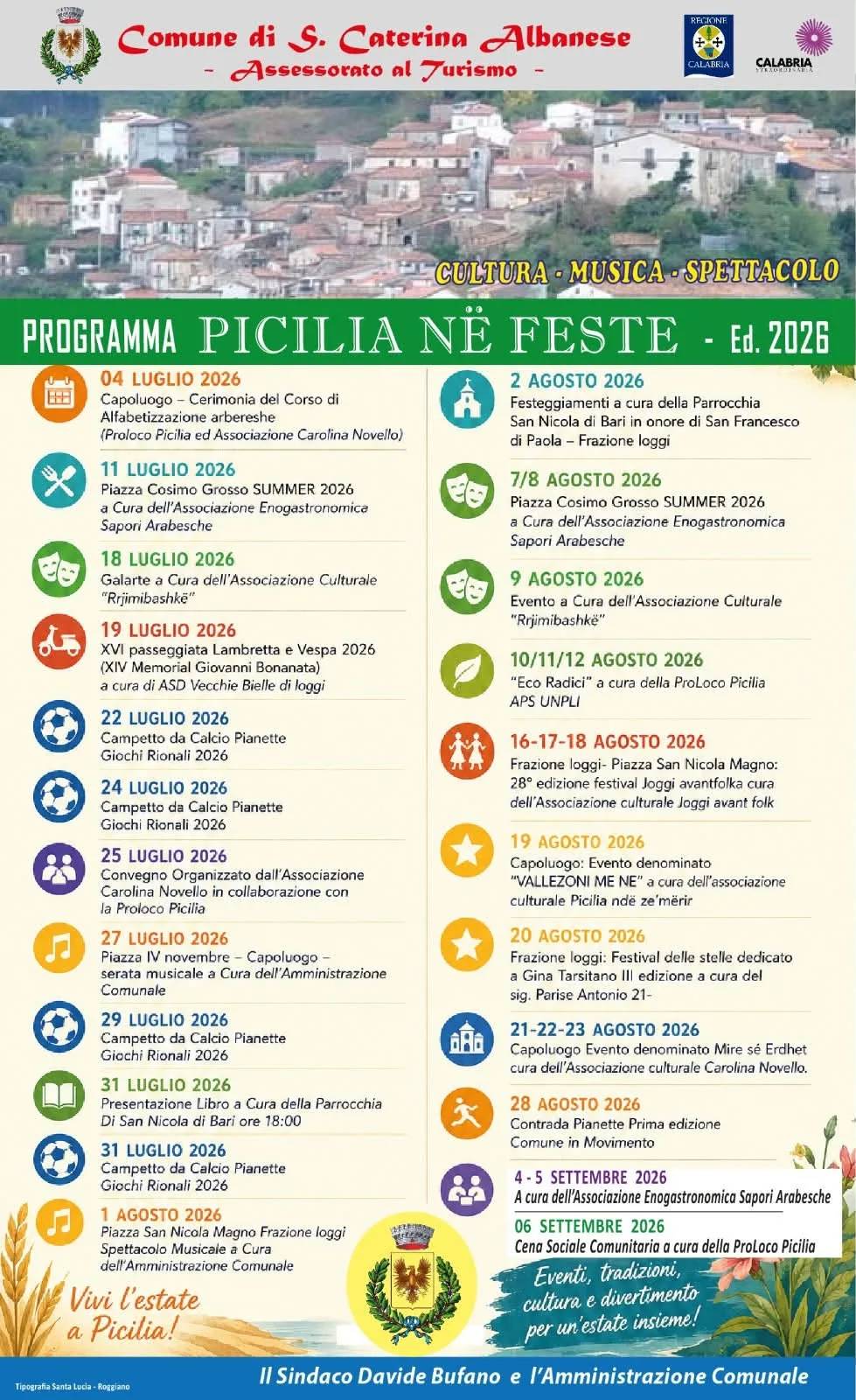 Locandina 28ª Joggi avantfolka Festival 2026 a Santa Caterina Albanese (Cosenza)