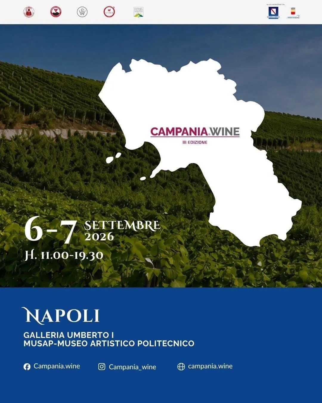 Locandina 3ª Campania Wine 2026 a Napoli (Napoli)