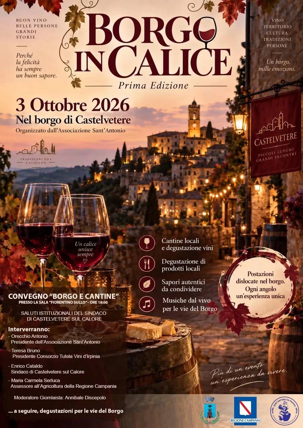 Locandina Borgo in Calice - Prima Edizione 2026 a Castelvetere sul Calore (Avellino)