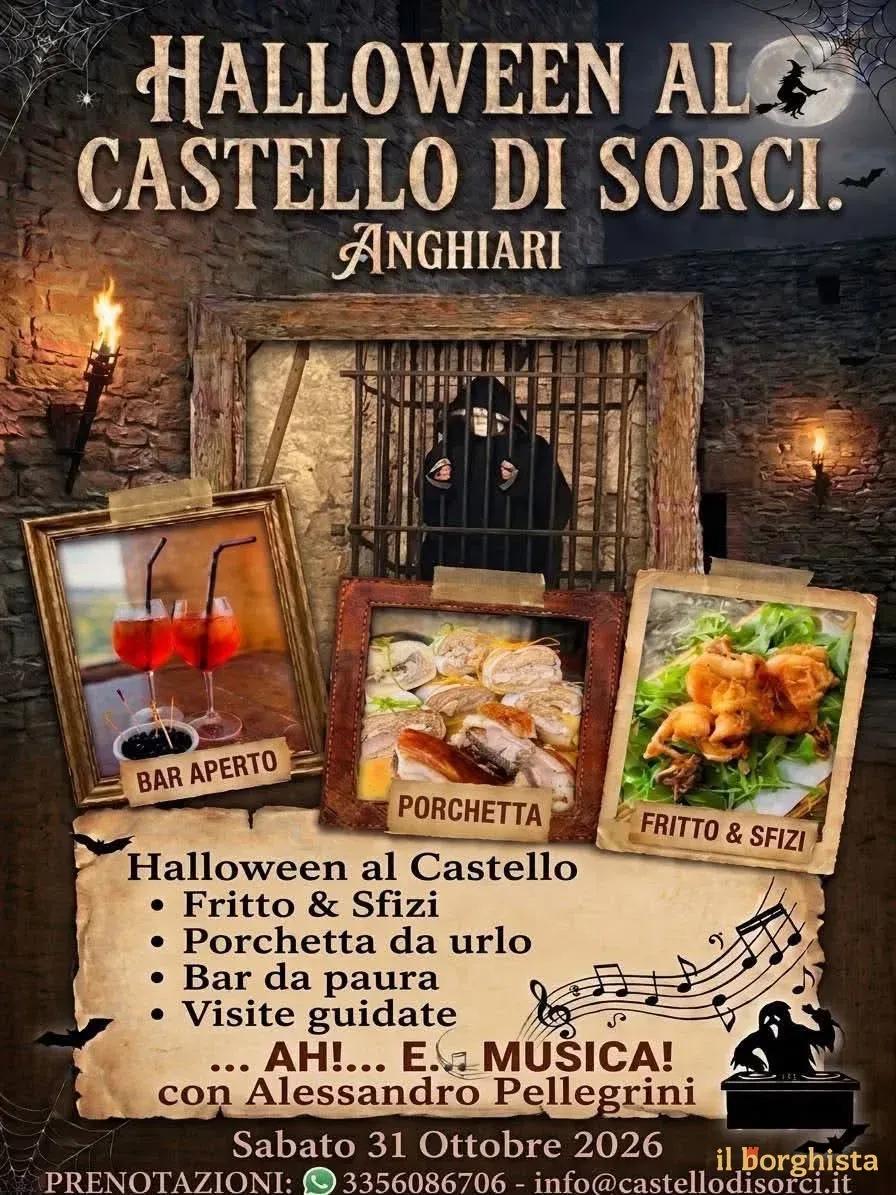 Locandina Halloween al Castello di Sorci 2026 a Anghiari (Arezzo)
