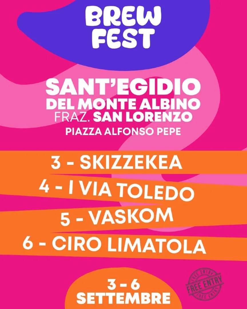 Locandina Brew Fest Sant'Egidio del Monte Albino 2026 a Sant'Egidio del Monte Albino (Salerno)