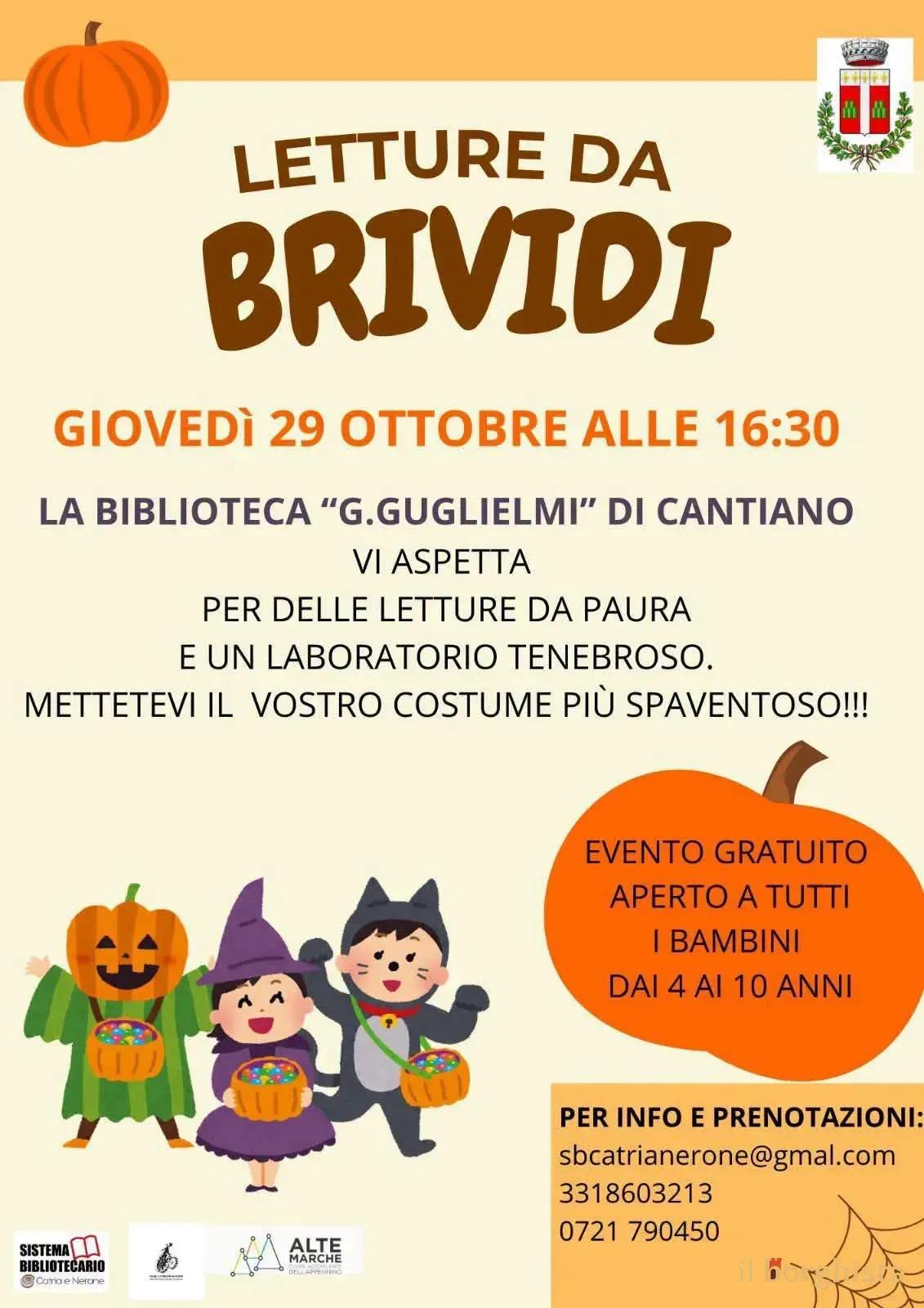 Locandina Letture da Brividi 2026 a Cantiano (Pesaro e Urbino)
